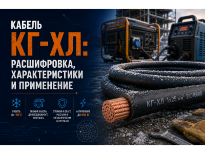 КГ-ХЛ — гибкий силовой кабель для эксплуатации в условиях низких температур