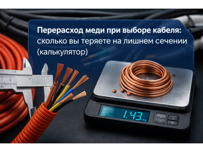 Перерасход меди при выборе кабеля: сколько вы теряете на лишнем сечении (калькулятор)