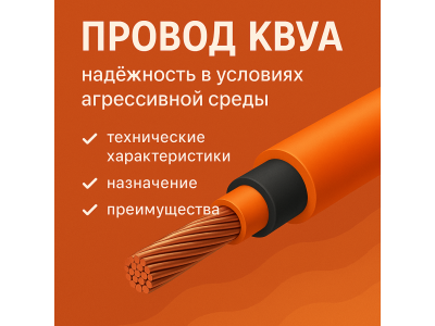 Провод КВУА — надёжность в условиях агрессивной среды